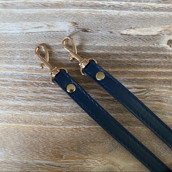 Navy Blue Vegan Leather Strap Replacement - Picture 3 of 4